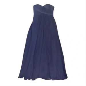 Women's Azazie Navy Blue Strapless Maxi Formal Dress